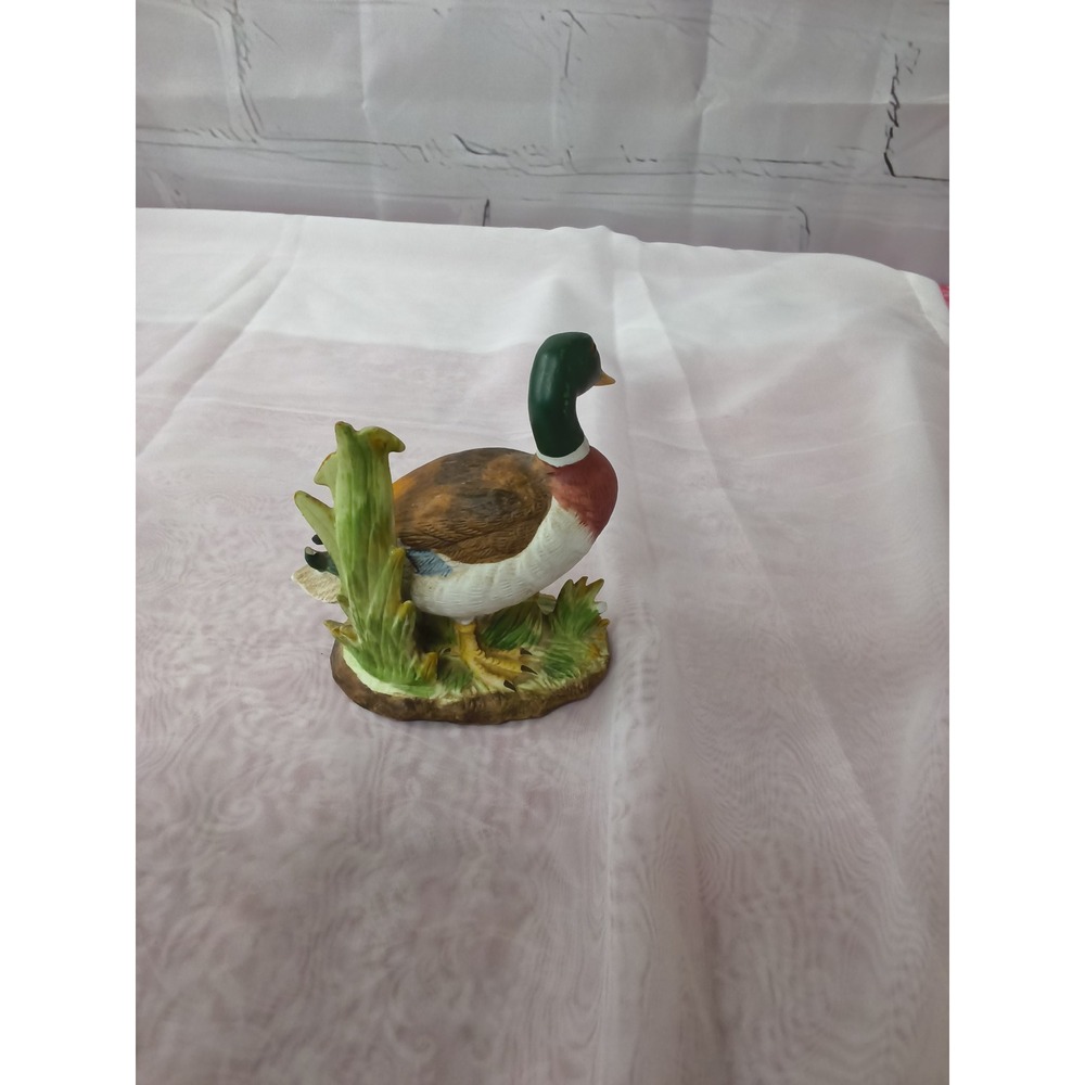 Vintage Porcelain‎ Mallard Duck Figurine Hand Painted Bird Statue 1456 Decor